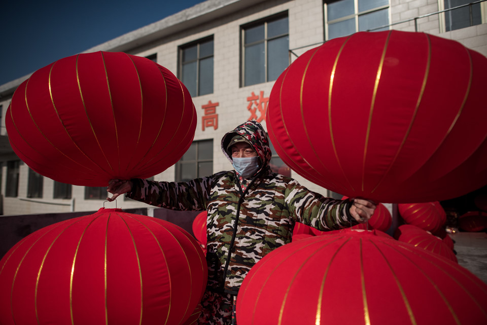 Làng đèn lồng Trung Quốc tất bật chuẩn bị Tết